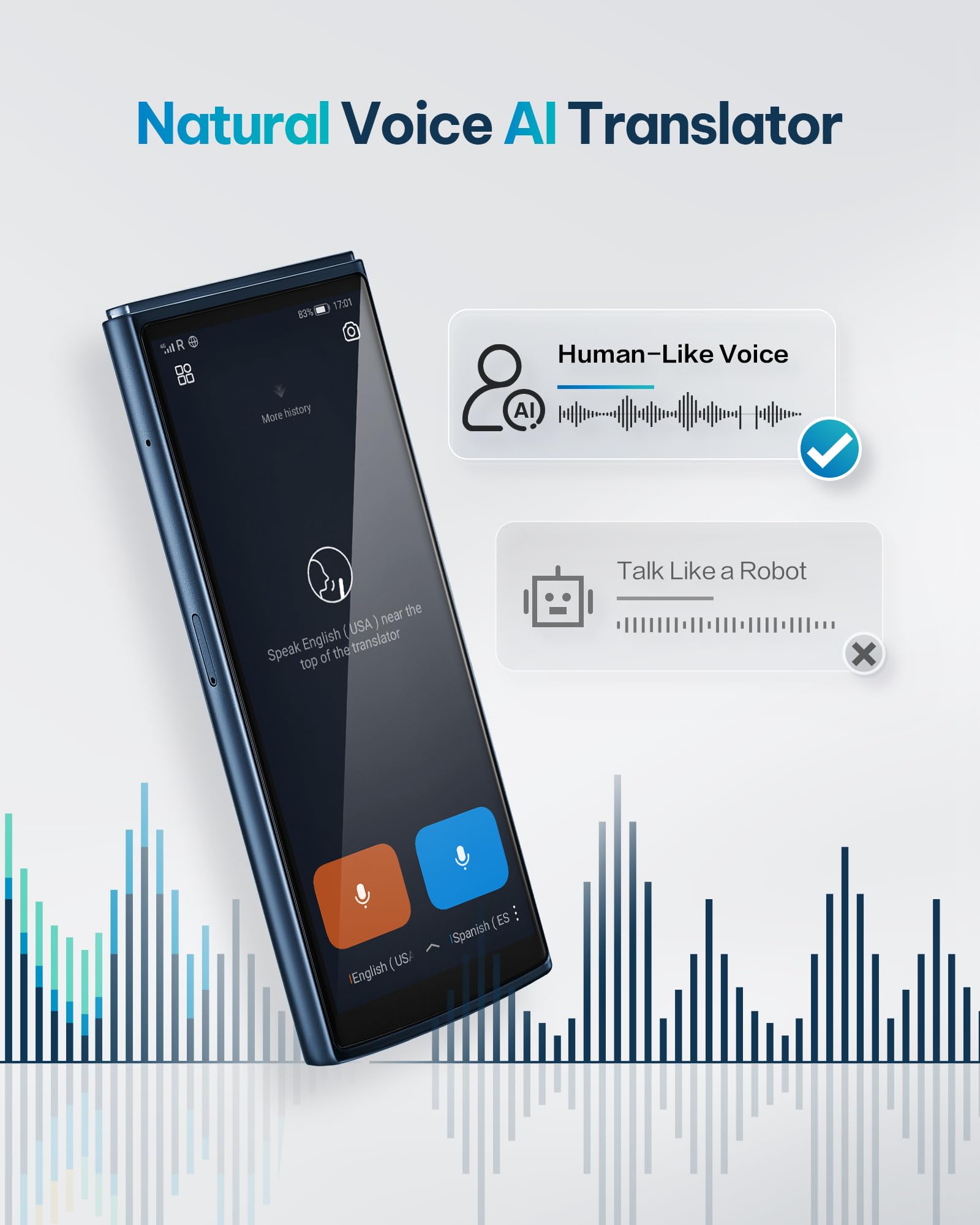 2026 AI Language Translator Device – VORMOR Instant 150 Languages Voice & Photo Translator No WiFi Needed | ChatGPT Smart Translator for Travel & Business