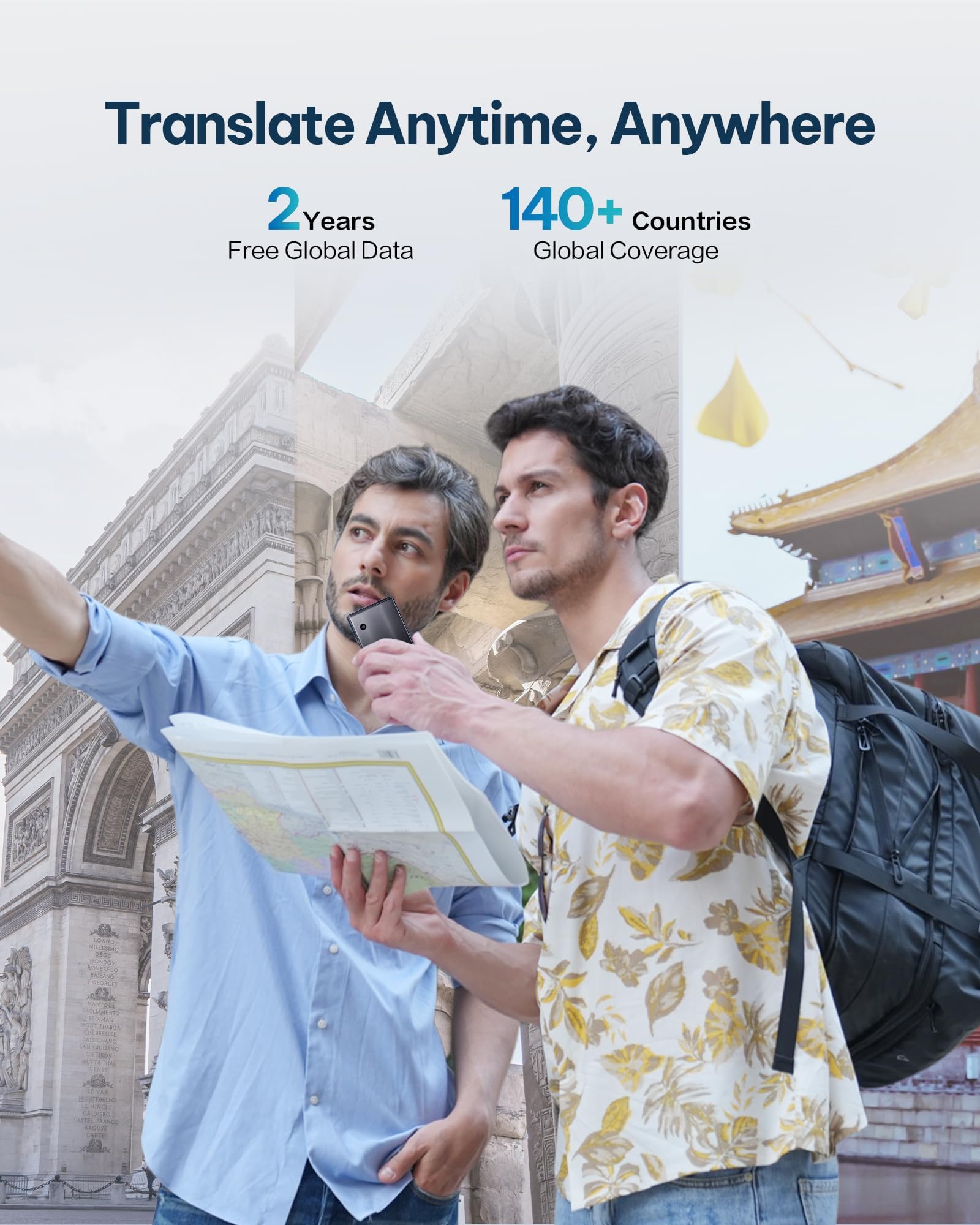 2026 AI Language Translator Device – VORMOR Instant 150 Languages Voice & Photo Translator No WiFi Needed | ChatGPT Smart Translator for Travel & Business