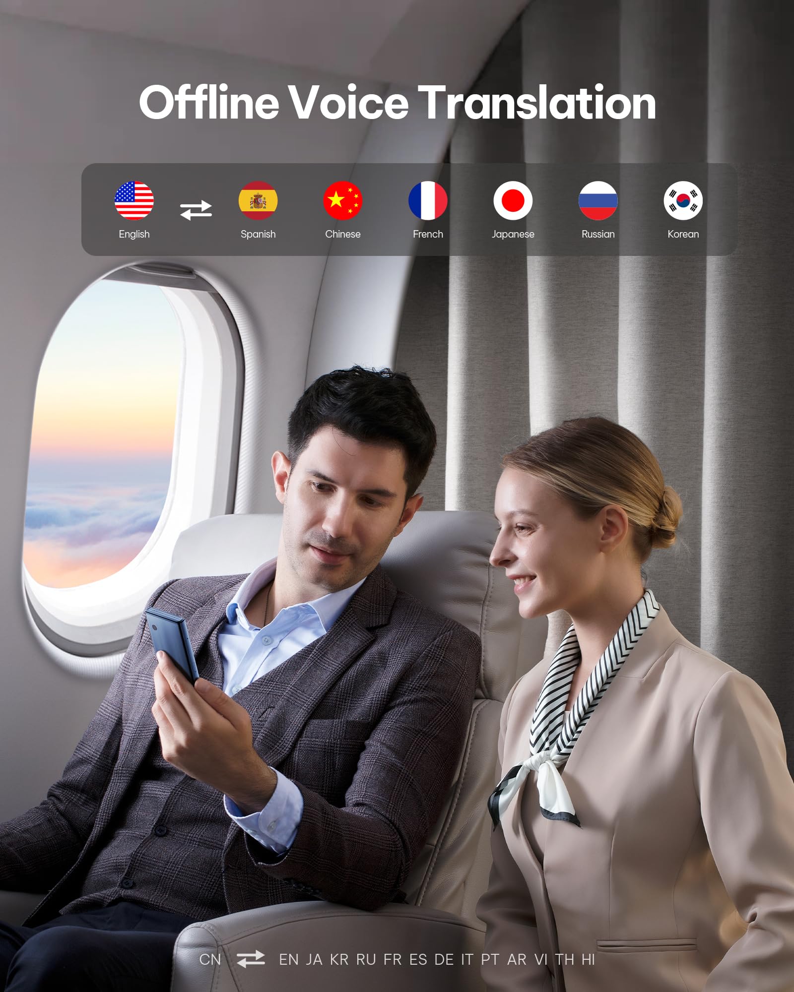 2026 AI Language Translator Device – VORMOR Instant 150 Languages Voice & Photo Translator No WiFi Needed | ChatGPT Smart Translator for Travel & Business